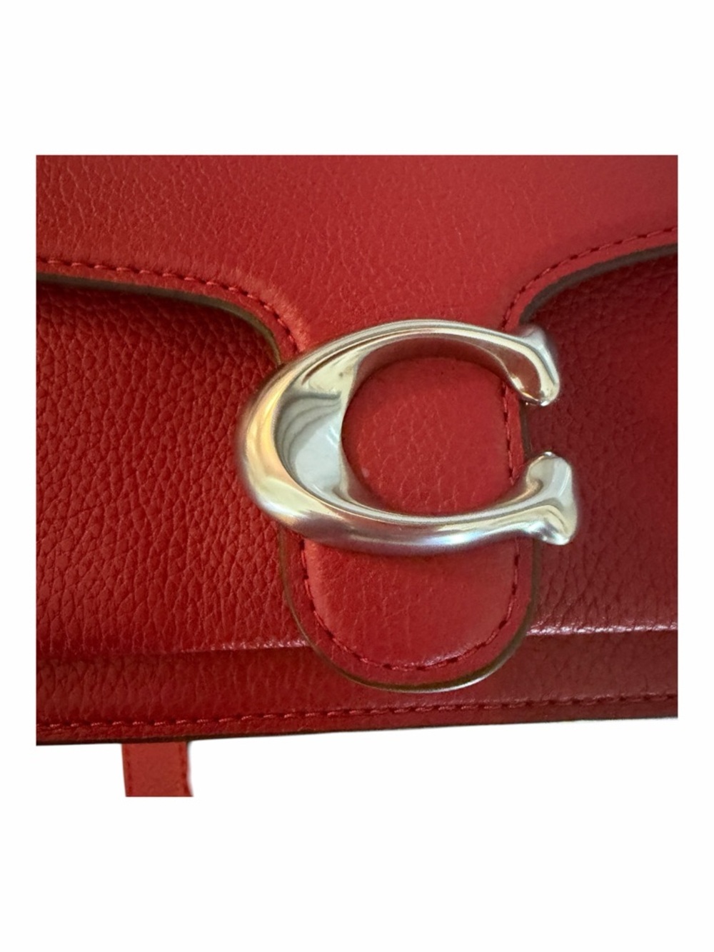 Coach Tabby 20 Ruby Pebbled Leather NWT Silver Hardware Shoulder Crossbody Bag - Picture 7 of 13